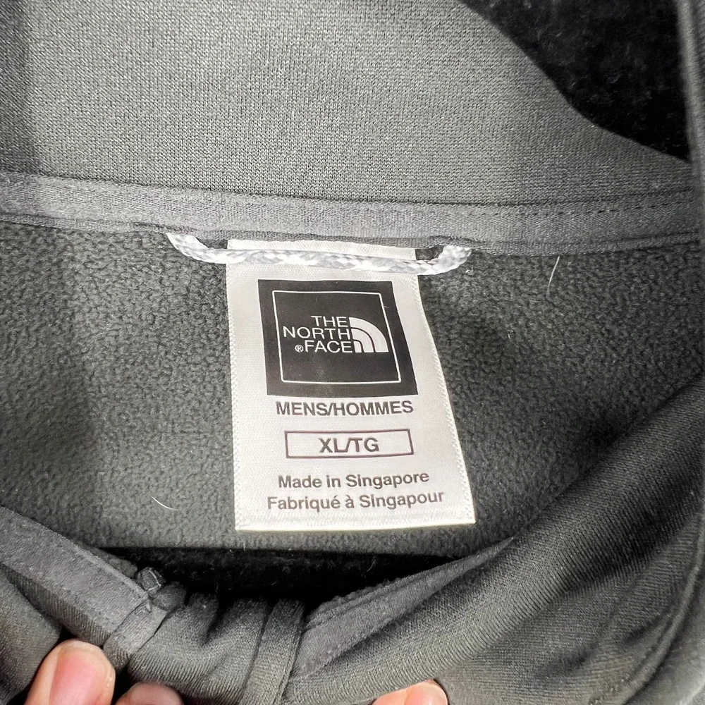 The North Face Full Zippered Classic Fleece‎ Dark Gray Thumb Holes Men's XL